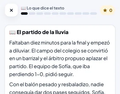 Texto de Comprensión lectora, con preguntas al terminar